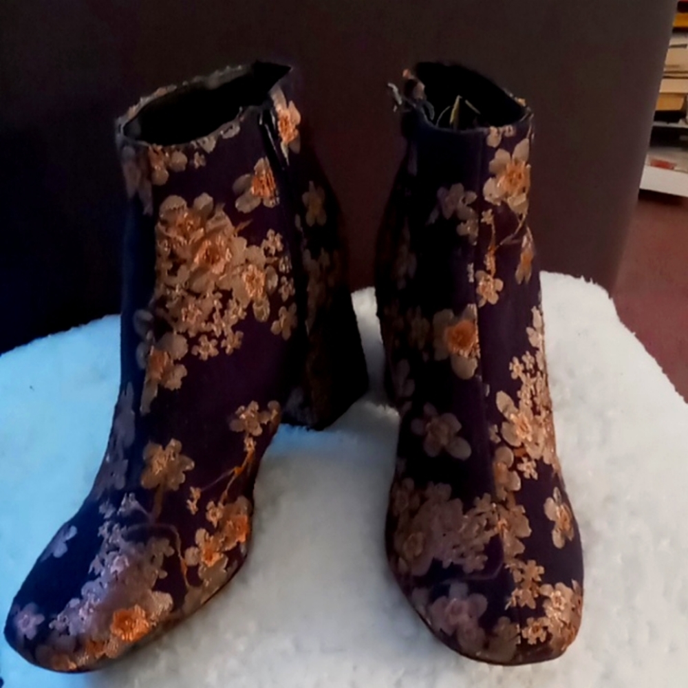 Paisley ankle boots